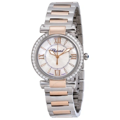 Chopard Imperiale Mother Of Pearl Dial Steel And 18kt Rose Gold Ladies Watch 388541-6004 In Multi