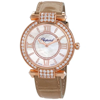 Chopard Imperiale Mother Of Pearl With Diamonds Dial Ladies Watch 384242-5005 In Brown