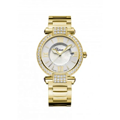 Chopard Imperiale Silver/mother Of Pearl Dial 18k Yellow Gold Ladies Watch 384221-0004