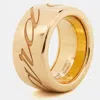 CHOPARD ISSIMO REVOLVING SIGNATURE 18K ROSE GOLD WIDE BAND RING