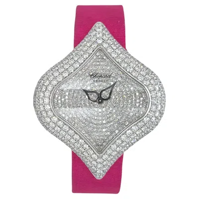 Pre-owned Chopard Joaillerie Pushkin 'large One' In 18kt White Gold, Full Paved Diamonds