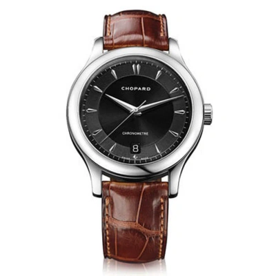 Chopard L.u.c Classic Black Dial Brown Leather Automatic Men's Watch 161907-1001