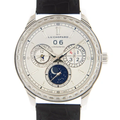 Chopard L.u.c Perpetual Automatic Lunor One Chronometer Diamond White Dial Men's Watch 171927-1001 In Black / Gold / White