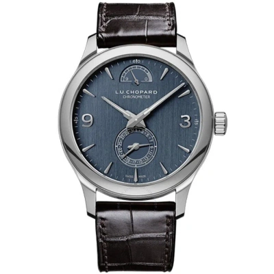 Chopard L.u.c Quattro Hand Wind Chronometer Blue Dial Men's Watch 161926 1002