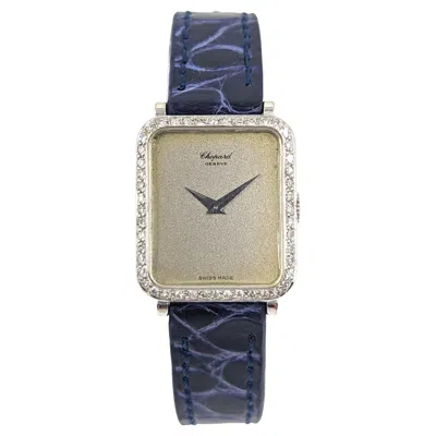 Pre-owned Chopard Ladies  18k White Gold Diamond Watch Rare Jlc Deployment Clasp Ref 8/6495