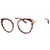 Chopard Ladies Red Cat Eye Eyeglass Frames Vch367v In Brown
