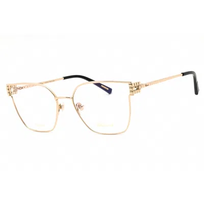 Chopard Ladies Rose Gold Tone Rectangular Eyeglass Frames Vchl58m