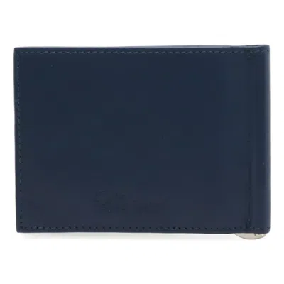Chopard Leather Bifold Wallet Navy In Blue