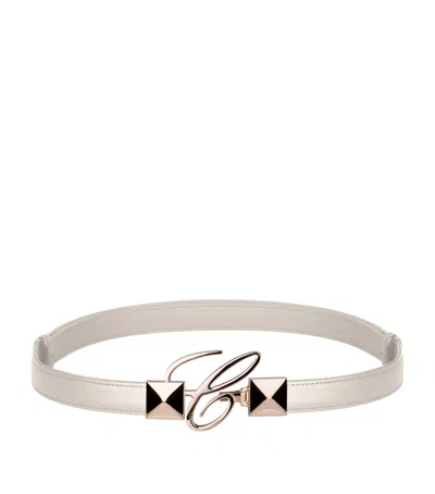 Chopard Leather C Signature Belt In White