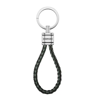 Chopard Leather Classic Keyring In Green