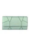 Chopard Leather Diamond Continental Wallet In Green
