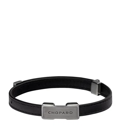 Chopard Leather Heritage Bracelet In Black