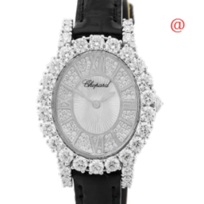 Chopard L'heure Du Diamant Quartz Diamond Silver Dial Ladies Watch 139384-1001 In Metallic
