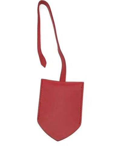 Pre-owned Chopard Logo-plaque Leather Key Ring In Red