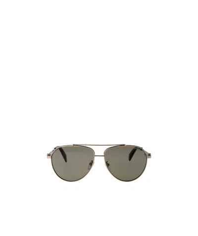 Chopard Logo-plaque Pilot-frame Sunglasses In Gray