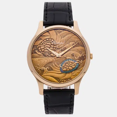 Pre-owned Chopard L.u.c 161902-5047 Brown Rose Gold Automatic Men's Watches 40mm