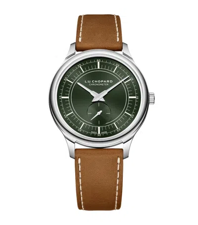 Chopard Lucent Steel L. U.c Xps Chronograph Watch In Brown