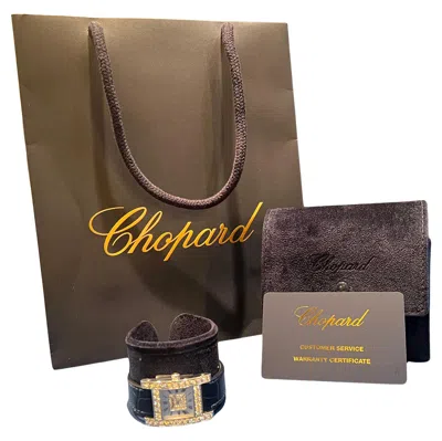 Pre-owned Chopard Luxurious Like New Ladies  18 Karat Watch With Diamond Face And Bezel In Multi
