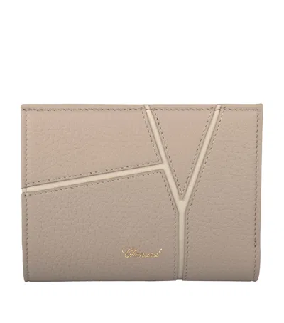 Chopard Medium Leather Diamond Wallet In Neutral