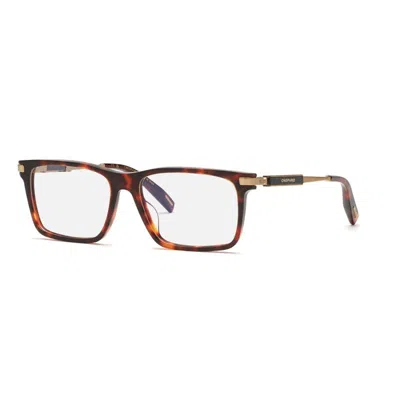 Chopard Men's 56 Mm Shiny Red Havana Eyeglasses In Brown