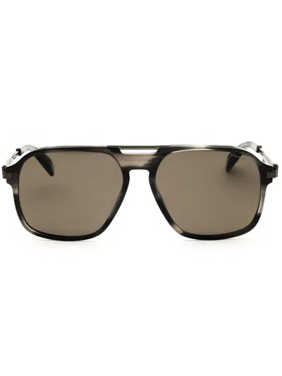 Chopard Men's Rectangular Premium Acetate Sunglasses In Brown