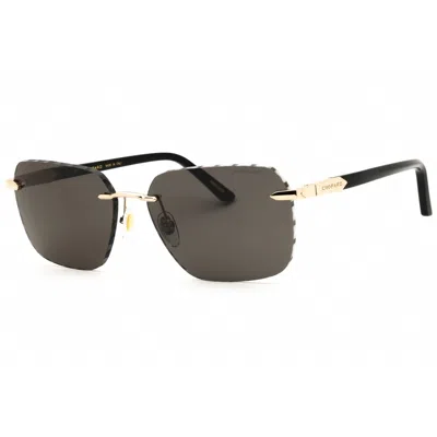 Chopard Men's Rose Gold Tone Rectangular Sunglasses Schg62 In ["pink","rose Gold Tone","gold Tone"]