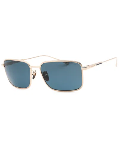 Chopard Polarized Blue Rectangular Unisex Sunglasses Schf84m 8fzp 59 In Gold