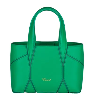 Chopard Micro Leather Diamond Tote Bag In Green