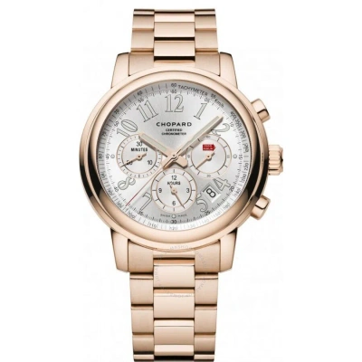 Chopard Mille Miglia Chronograph Silver Dial 18 Carat Rose Gold Automatic Men's Watch 151274-5001