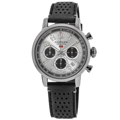 Chopard Mille Miglia Classic Chronograph Automatic Silver Dial Black Leather Strap Men's Watch 168619-3005