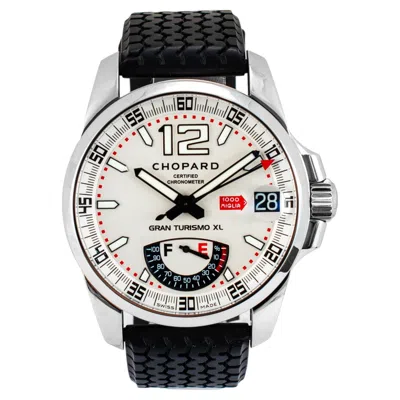 Pre-owned Chopard Mille Miglia Gran Turismo Xl 44mm 8997 White Dial Steel Automatic Watch