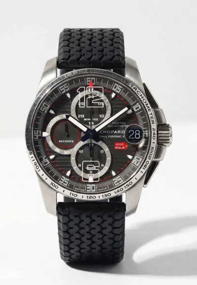 Chopard Mille Miglia Gt Xl Chrono Titanium 44mm Watch In Gray