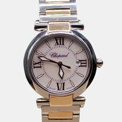 Pre-owned Chopard Mop 18k Rose Gold Stainless Steel Imperiale Quartz Women's Wristwatch 28 Mm