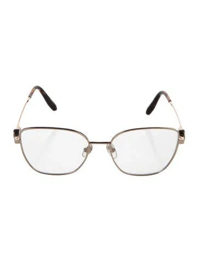 Pre-owned Chopard Narrow Clear Sunglasses In Gold