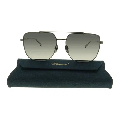 Pre-owned Chopard Navigator Polarized Sunglasses Schc97m 568p Titanium Gunmetal Men's In Gray