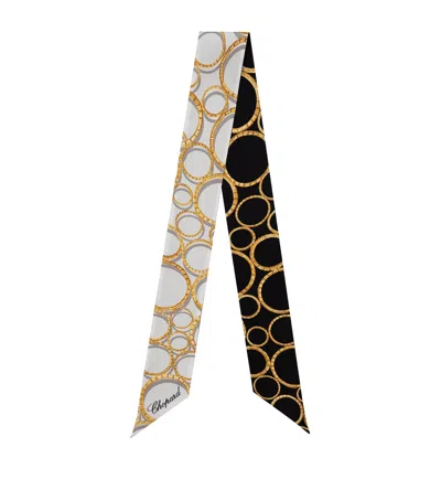 Chopard Organic Silk Printed Scarf In Black