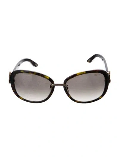 Pre-owned Chopard Oversize Gradient Sunglasses In Black