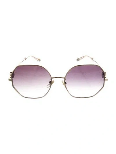 Pre-owned Chopard Oversize Gradient Sunglasses In Gold