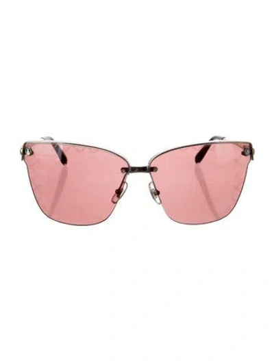 Pre-owned Chopard Oversize Tinted Sunglasses In Gold
