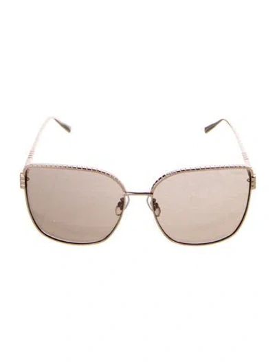 Pre-owned Chopard Oversize Tinted Sunglasses In Gold
