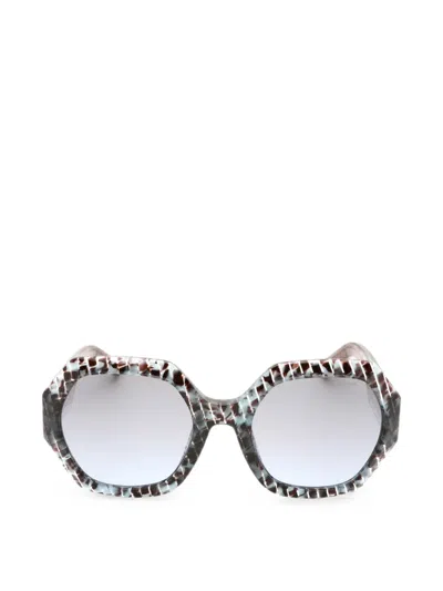Chopard Oversized Geometric-frame Sunglasses In Multi