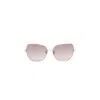 Chopard Oversized Hexagonal Sunglasses With Metallic Finish And Acetate-metal Blend In Pink