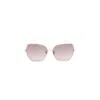 Chopard Oversized Hexagonal Sunglasses With Metallic Finish And Acetate-metal Blend In White
