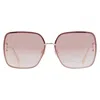 Chopard Pink Gradient Square Ladies Sunglasses Schf72m 300x 62 In Pink
