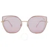 CHOPARD CHOPARD PINK MIRROR CAT EYE LADIES SUNGLASSES SCHF74M 8FCX 59