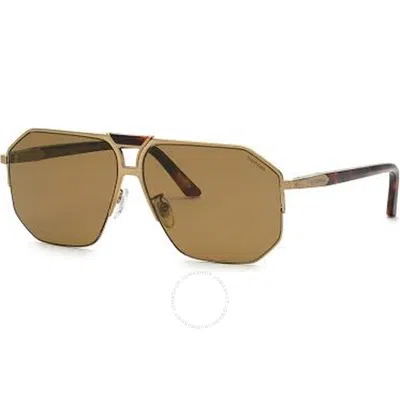 Chopard Polarized Brown Navigator Men's Sunglasses Schg61 8tsp 62