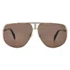 Chopard Polarized Brown Pilot Unisex Sunglasses Schg91v 8ffp 65 In Brown