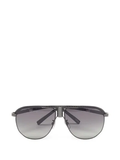 Pre-owned Chopard Polarized Pilot-frame Sunglasses In Black