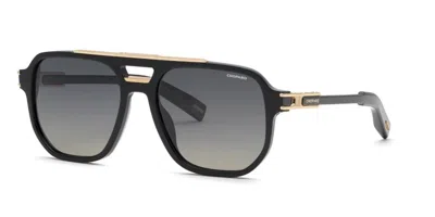 Chopard Polarized Smoke Gradient Navigator Men's Sunglasses Sch412 700p 57 In ["black"]
