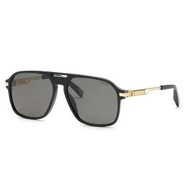 Chopard Polarized Smoke Navigator Men's Sunglasses Sch347 700p 58 In Black